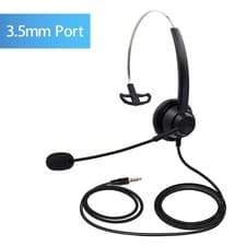 Image of ⁺3.5mm Wired Computer Headset With Microphone Office Call Center Single-Sided