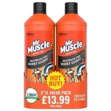 Image of Mr Muscle Max Gel Drain Unblocker - 2 x 1 L