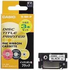 Image of Casio Disc Title Printer Ink Ribbon TR-18BK-3P Black (3-pack) from Japan New