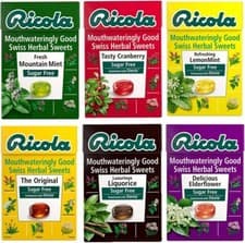 Image of 6 x Mixed RICOLA Sugar Free Good Swiss Herbal Sweets Boxes (6 x 45g)