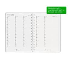 Image of A4 & Quarto - Week to View Business Appointment Diary with Times | 2026-2027