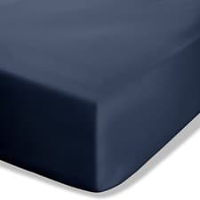 Image of Catherine Lansfield 180TC Easy Iron Percale Fitted Sheet Or Pillowcases Navy
