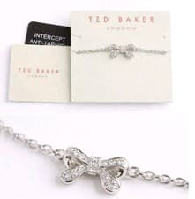 Image of TED BAKER CARSAA SILVER/CRYSTAL BRACELET NEW