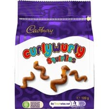 Image of Milk Chocolate Curly Wurly Squirlies, Sharing Bag, Bite Size Treats, 100 g Pa...