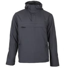 Image of Brandit Anthracite Windbreaker - Nylon Shell, Fleece Lined, Camping and Hiking