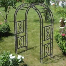 Image of Heavy Duty Garden Arch Trellis for Climbing Plants Vine Wedding Archway Outdoor
