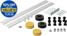 Image of Shower Tray Panel Riser Kit Square/Rectangle Trays 1200mm Plinth Adjustable Feet