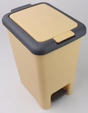 Image of Kitchen Trash Pedal Bin- Wastebasket Kitchen Garbage Bin with Lid and Line