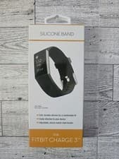 Image of Fitbit Charge 3 Silicone Watch Band Replacement Bracelet Wrist Strap Black