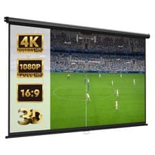 Image of VonHaus - 100 Inch Projector Screen Pull Down | Wall Mounted Home Cinema Screen