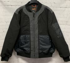 Image of BASS OUTDOOR 2XL Men's Hero Mixed Media Bomber Jacket Black Beau 2XL NEW