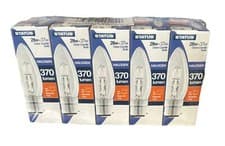 Image of 10 X Status 28W BC Bayonet Cap B22 Halogen Clear Candle Bulb Dimmable