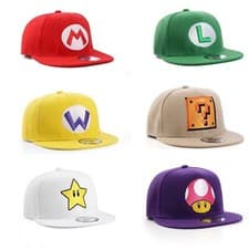 Image of True Heads Snapback Super Mario Bros Themed Baseball Caps Anime