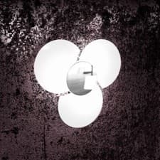 Image of Modern Chrome White Glass Wall Light With 3 Bulbs TPL 0667