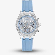 Image of Guess Heiress Blue Rubber Strap Watch GW0407L1