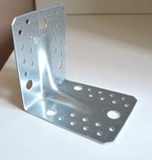 Image of Heavy Duty Reinforced Corner Angle Bracket 2.5mm Thick Zinc Plated Galvanised St