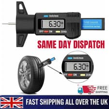 Image of Digital Tyre Tread Depth Measuring Gauge Tool –Car Van Truck Motorbike Thread