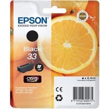 Image of Epson 33 Oranges Claria Premium Single Black Ink Cartridge - Original Packaging
