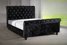 Image of SLEIGH CHESTERFIELD OTTOMAN STORAGE DOUBLE KING QEEN GAS LIFT BED FREE P&P