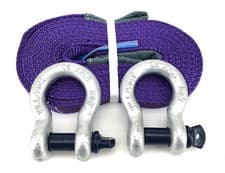 Image of 1 Tonne Tow Strap x 2 Metres With 4.75 Tonne Shackles, Recovery Strap, 1000kg