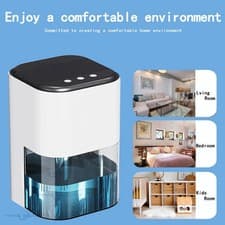 Image of 2000ml Electric Portable Dehumidifier – Silent, Mold-Resistant, Night Light