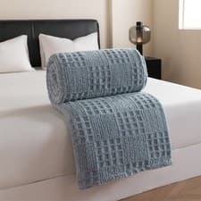Image of Flannel Fleece Blanket Mink Large Warm Plain Sofa Bed Throw All Colors & Sizes