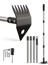 Image of Weed Puller Tool with Long Handle (58IN/150cm) 2-in-1 Gardening Hand Tool