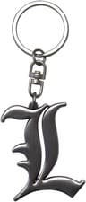 Image of Death Note L Symbol 3D Metal Keychain 5cm ABYstyle