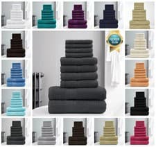 Image of 10 PCS TOWEL BALE SET 100% COMBED COTTON SOFT FACE HAND BATH BATHROOM TOWELS