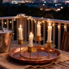 Image of 4 Arms Candle Holder Candleholder Centerpiece for Party Bedroom Living Room
