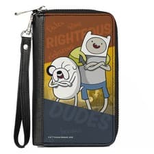Image of PU Zip Around Wallet Rectangle Adventure Time Jake and Finn RIGHTEOU (US IMPORT)