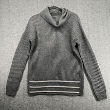 Image of Prana Sweater Womens Size S Gray Wool Blend Funen Loop Funnel Neck Loop Cozy NWT