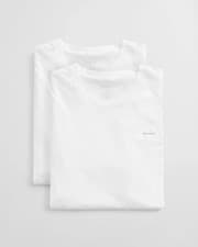 Image of GANT 2-Pack Mens Crew Neck T-Shirts - 110 White