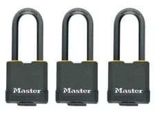 Image of Master Lock Excell Weather Tough 45Mm Padlock 4-Pin- Keyed Alike X 3 MLKM115TRIL
