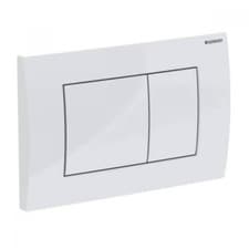Image of Geberit Delta Dual Flush Plate white Toilet WC flush plate for installation