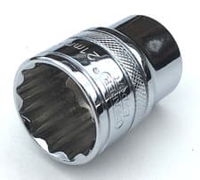 Image of Draper Expert 21mm standard shallow 12 pt bi-hex socket 1/2" dr. drive CrV tool