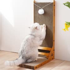 Image of 60CM Large Cat Scratcher L Shape Cat Scratch Pad Cat Scratching Cardboard Sofa
