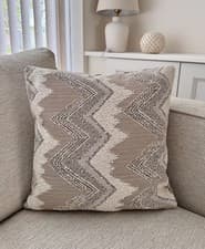 Image of Boucle Cushion Cover/Taupe/Cream/Grey/Textured Heavy Weave/Premium Fabric