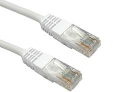 Image of 50cm White Network Ethernet RJ45 Cat5E-CCA UTP PATCH 26AWG Cable 0.5m