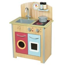 Image of Classic Wooden Play Kitchen, Multicolour, MDF/Plastic, TD-13595C by Teamson Kids
