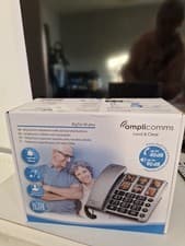 Image of Amplicomms BigTel 40 Plus 40+ Silver Corded Big Button Elderly Amplified Phone 