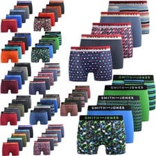 Image of Smith & Jones 5 Pack Boxers Mens Trunks Designer Underwear Boxers Shorts Set