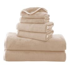 Image of TENSTARS Luxury Silk Hemming Towel Set - Light Thin Quick Drying - 2 Bath Towels
