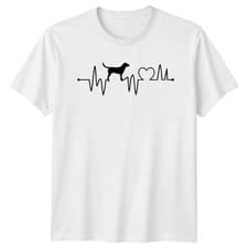 Image of Dog Heartbeat T-Shirt Womens Dog Lover Gift For Her