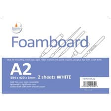 Image of Cathedral Products Foamboard White 5mm A2 (420 x 594mm) 2pk