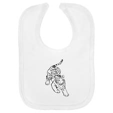 Image of 'Tiger Line Art' Soft Cotton Baby Bib (BI00069866)