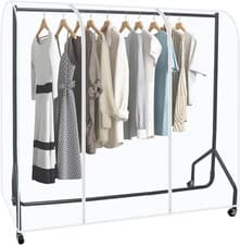 Image of 7RiversART Metal Heavy Duty Clothing Garment Rack with Cover, 140 CM * 150 CM Cl