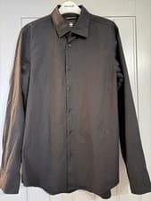 Image of G Star Super Slim Fit Black Shirt Size Large