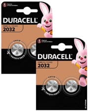 Image of 4x Duracell DL CR 2032 3V Lithium Coin Cell Battery Batteries Longest Expiry
