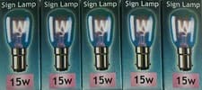 Image of 5x Crompton / Eveready 15W SBC B15d 240Volt PYGMY Lamp 15 Watt Bulb SIGN